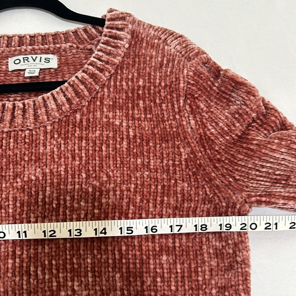 ORVIS  SWEATER CHENILLE SOFT COMFORT LONG SLEEVE PULLOVER  WOMENS SZ MD - Picture 7 of 11